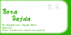 nora hajda business card